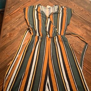 CAUTION TO THE WIND STRIPED CAPRI JUMPER